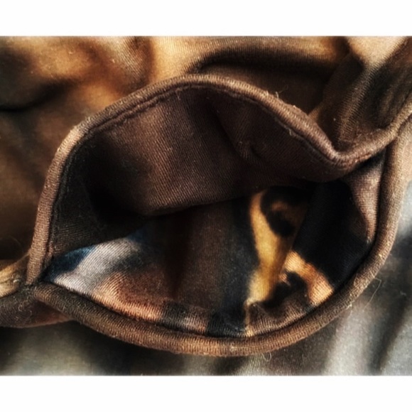 Rampage Brown, White, Blue/Gray & Black Tie Dye Athletic Leggings, Size Small - Picture 3 of 8